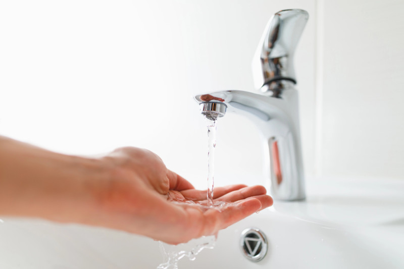 water trickling from tap